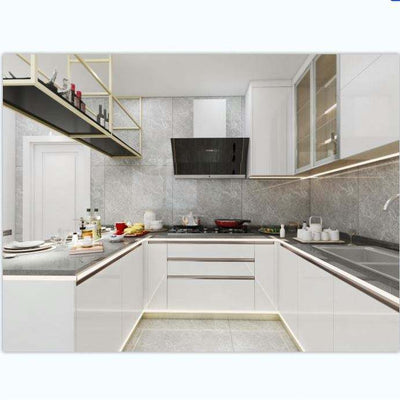 Full Wood Kitchen Cabinets with PVC Doors