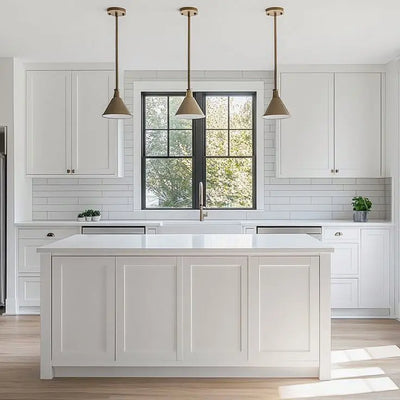 Custom White Shaker Modular Kitchen - View 5