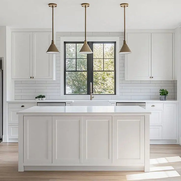 Custom White Shaker Modular Kitchen - View 5
