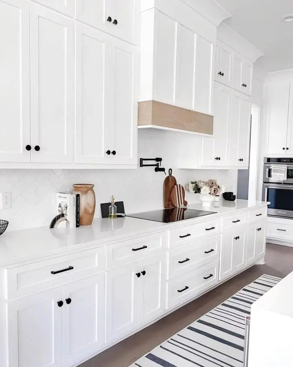 Custom White Shaker Modular Kitchen - View 4