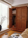 American Pastoral Red Cherry Wood Wardrobe - View 2