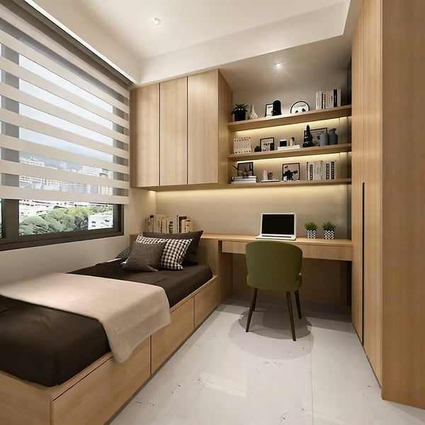 Multifunctional Wardrobe with Integrated Desk