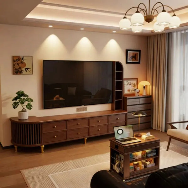 Solid Wood Modern TV Stand and Media Console - View 6