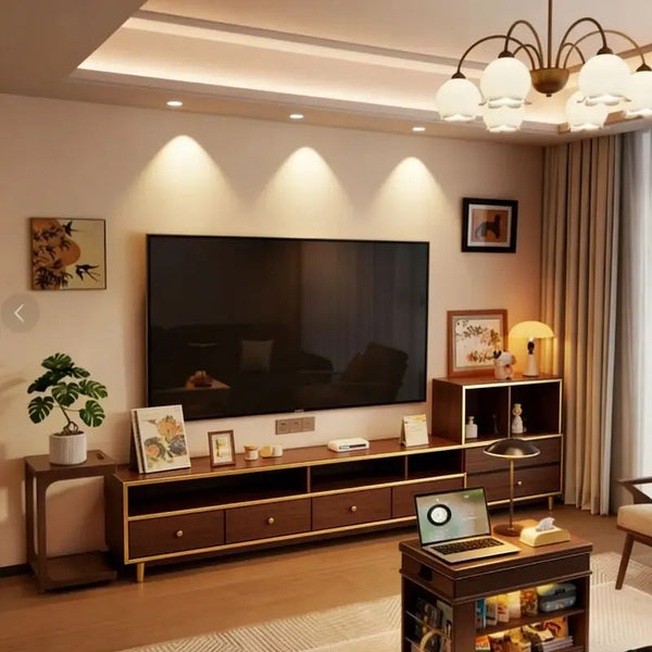 Solid Wood Modern TV Stand and Media Console - View 5