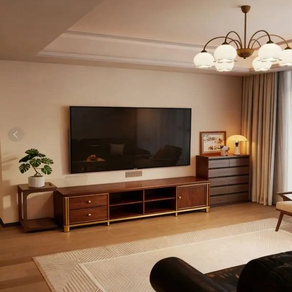 Solid Wood Modern TV Stand and Media Console - View 2