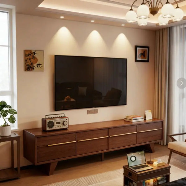 Solid Wood Modern TV Stand and Media Console
