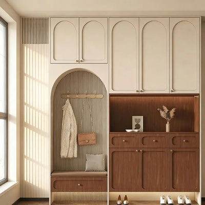 Arched Glass Display Storage Cabinet System