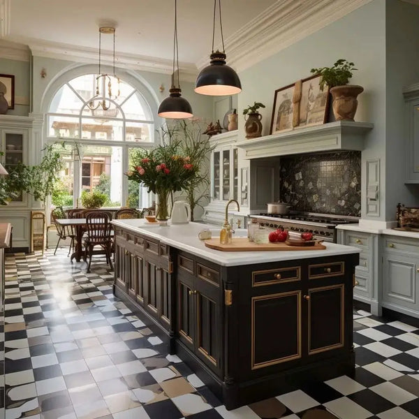 Victorian-Style Solid Wood Modular Kitchen