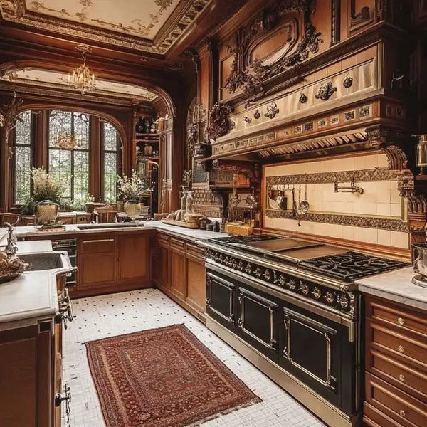 Victorian-Style Solid Wood Modular Kitchen - View 5