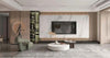 Classic White PVC Wall-Mounted TV Cabinet - View 2