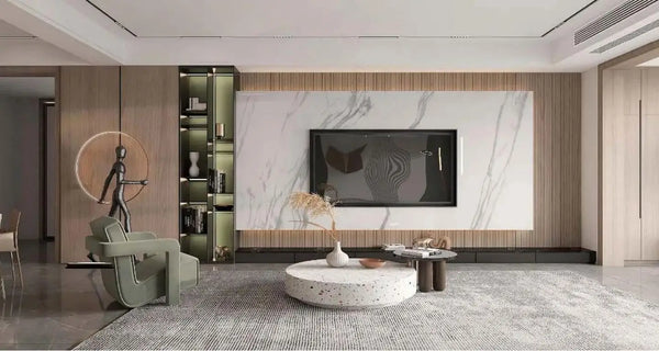 Classic White PVC Wall-Mounted TV Cabinet - View 2