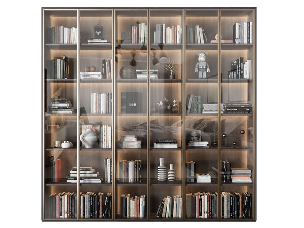 Space-Saving Modern Living Room Bookcase - View 3