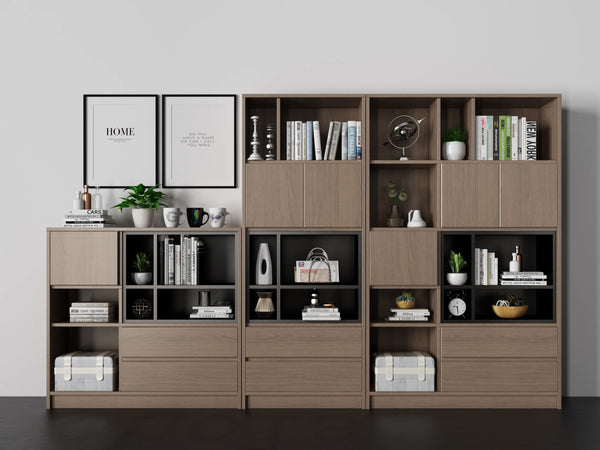 Space-Saving Modern Living Room Bookcase - View 4