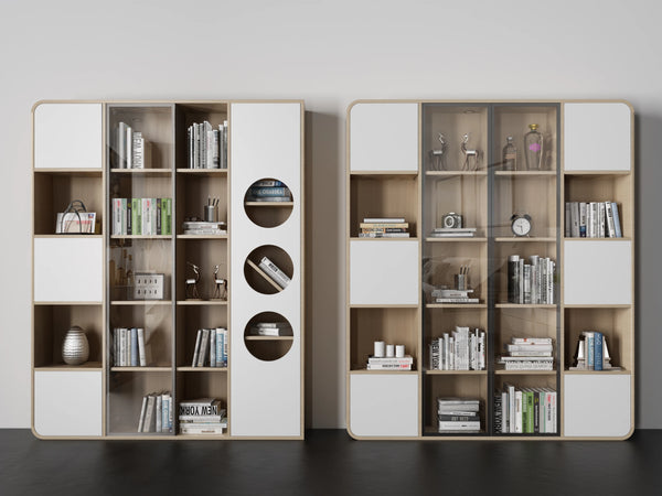 Space-Saving Modern Living Room Bookcase - View 2