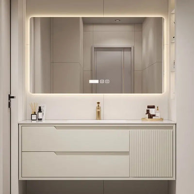 30-Inch Wall-Hung Bathroom Vanity with Mirror - View 3