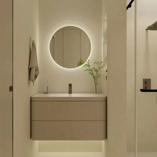 30-Inch Wall-Hung Bathroom Vanity with Mirror - View 6
