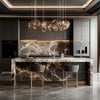 Custom Modular Kitchen with Marble Countertop - View 2