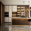 Custom Modular Kitchen with Marble Countertop - View 5