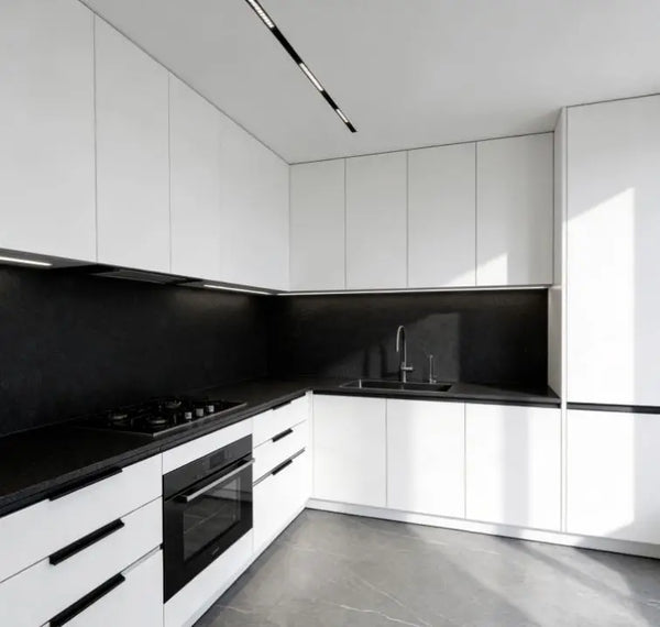 Smart Touch High-Gloss Kitchen Cabinets with LED Lighting - View 3