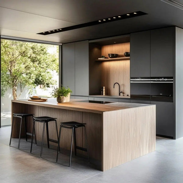 Kitchen Island Dining Table with Quartz Countertop - View 5