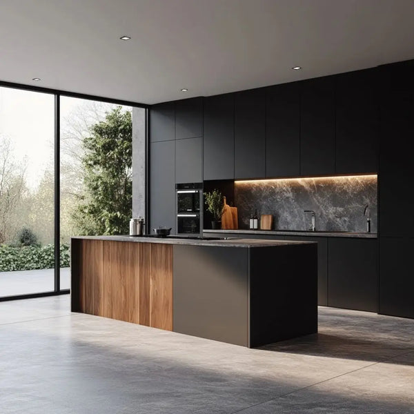 Kitchen Island Dining Table with Quartz Countertop - View 2