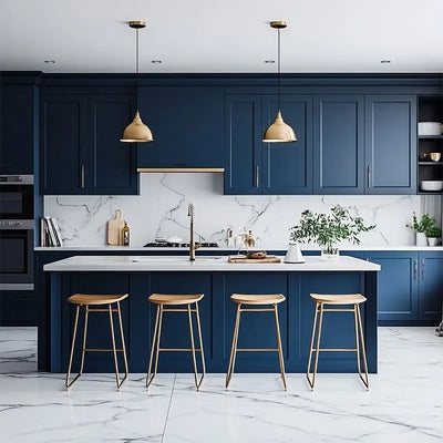 Glass-Front Fire-Resistant Modular Kitchen Cabinets - View 2