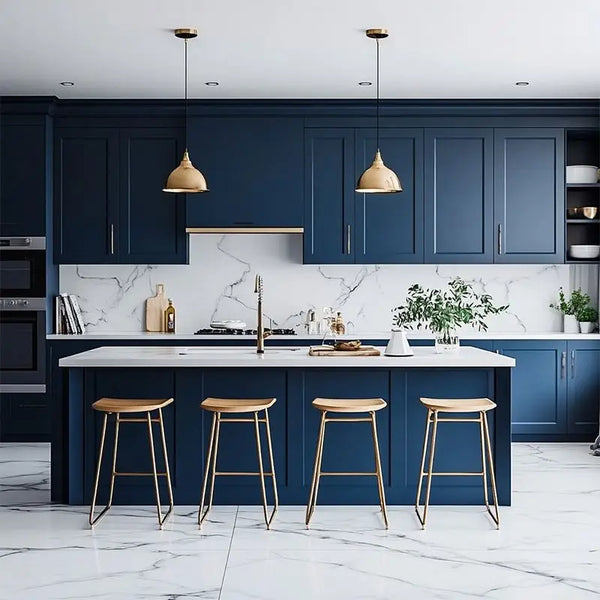 Glass-Front Fire-Resistant Modular Kitchen Cabinets - View 2