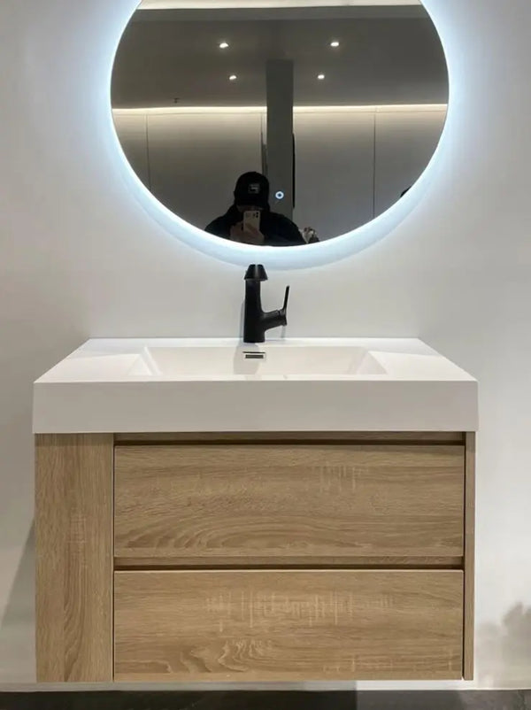 Luxury Open-Shelf Wall-Hung Bathroom Vanity - View 3