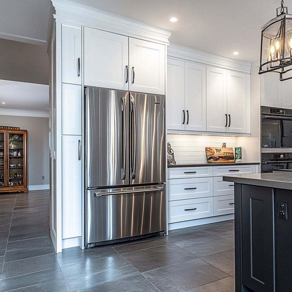 Contemporary Touch-Open Acrylic Kitchen Cabinets