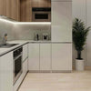 White Plywood Modular Kitchen Cabinet Set