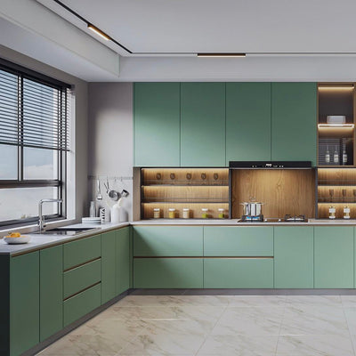 French Pine Wood Victorian Kitchen Cabinets