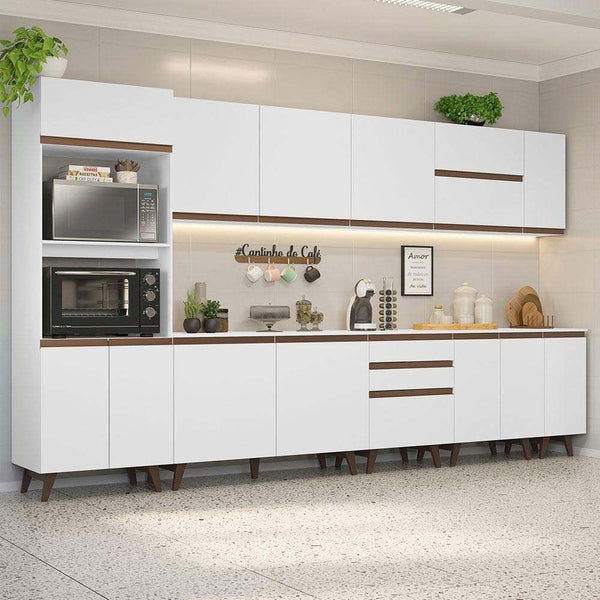 Contemporary Touch-Open Acrylic Kitchen Cabinets