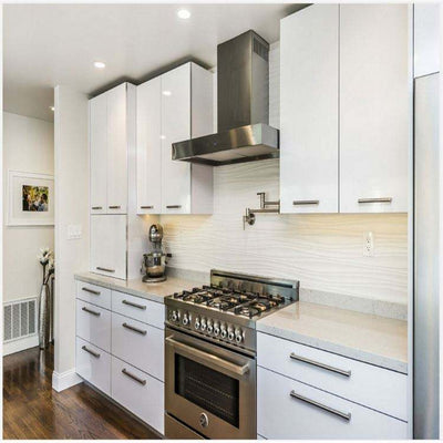 High-Gloss Solid Pine Kitchen Cabinet Set