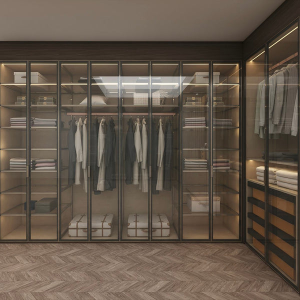 Solid Wood Walk-In Wardrobe Organizer