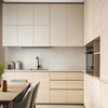 White Plywood Modular Kitchen Cabinet Set