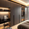 Freestanding Open Walk-In Closet with Sliding Doors