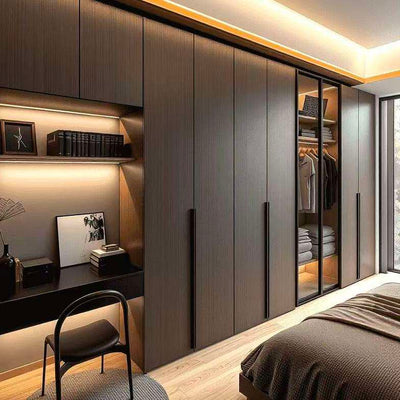 Freestanding Open Walk-In Closet with Sliding Doors