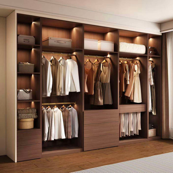 Minimalist DIY Melamine Bedroom Wardrobe