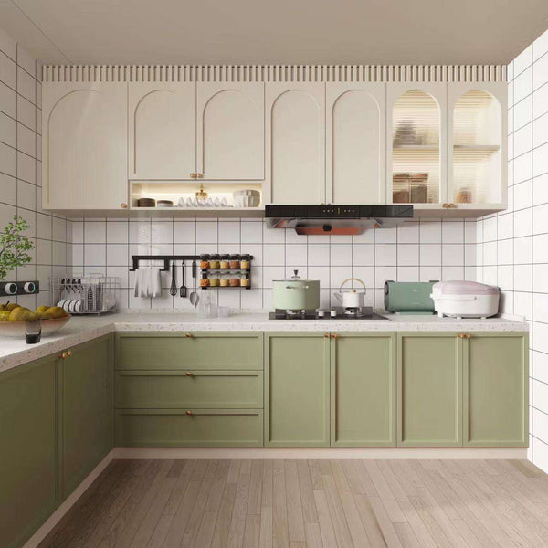 Custom Victorian Pine Kitchen Cabinet Set