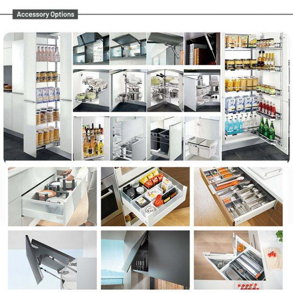 Flat-Pack Solid Wood Kitchen Cabinets with Soft-Close Drawers
