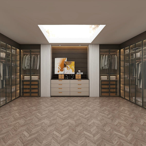 Solid Wood Walk-In Wardrobe Organizer