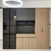 Freestanding Open Walk-In Closet with Sliding Doors