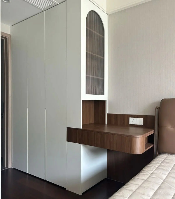 Integrated Hanging Nightstand and Wardrobe Set - View 6