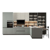 Metal-Frame Kitchen Cabinets with Glass Doors