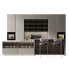 Metal-Frame Kitchen Cabinets with Glass Doors