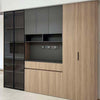 Freestanding Open Walk-In Closet with Sliding Doors