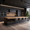 Waterproof Lacquered Kitchen Cabinets with Island
