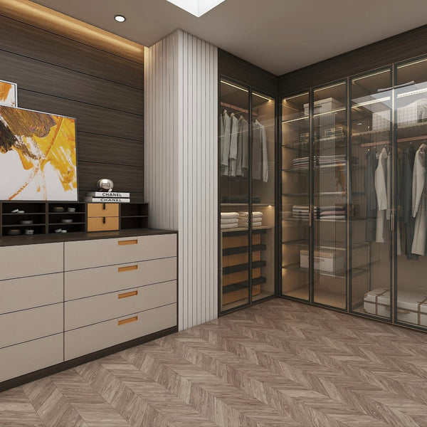 Solid Wood Walk-In Wardrobe Organizer