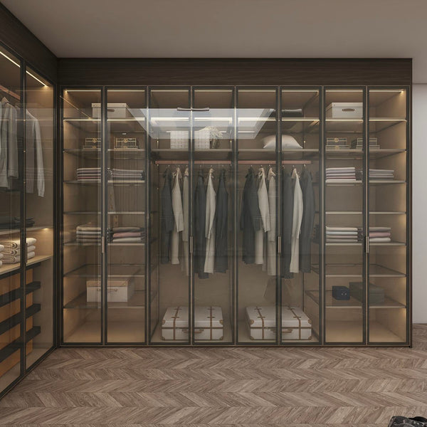 Solid Wood Walk-In Wardrobe Organizer