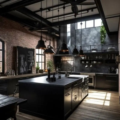 Industrial-Style Custom Modular Kitchen Cabinet System - View 4
